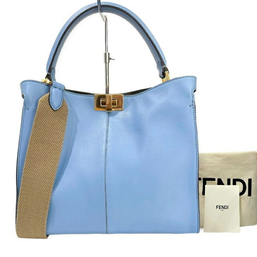 Fendi Peekaboo X-Lite Tote Blue